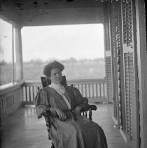Woman on porch