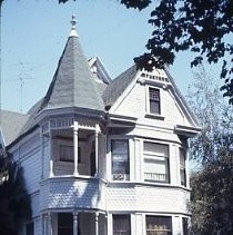 View of a two story Victorian House