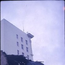 Views of buildings in the redevelopment district slated for demolition