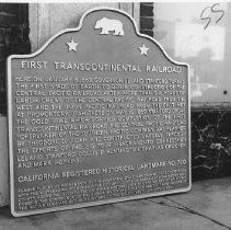 First Transcontinental Railroad Plaque