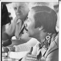 South Vietnamese VP Nguyen Cao Ky giving a speech at Hope Village in Weimar