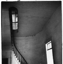 Interior view of the stairway leading to the second floor courtrooms at San Andreas in the Calaveras County Courthouse