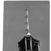 Close-up view of upper section of Elks Temple