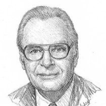 Drawing of Herman Holtz by John Lopes