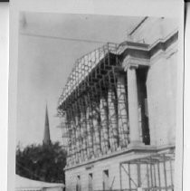 Exterior view of State Building 1 under construction at 10th and M Streets