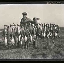 Man with dead ducks