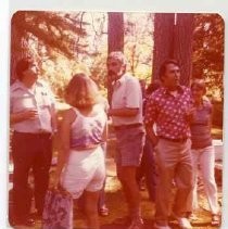 Photographs of landscape of Bolinas Bay. Group of archaeologists relaxing