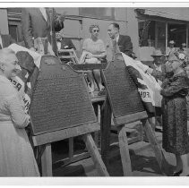 Dedicating Plaques for Adams & Company and B. F. Hastings Buildings, Pony Express Terminous