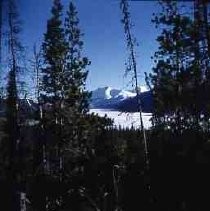 Slides of California Historical Sites. Alaska Highway, looking toward lake - milepost #450