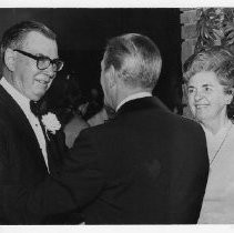 Lorris Lauppe and his wife receive guests at the Del Paso Country Club