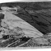 Aerial view of the new Oroville Dam and reservoir