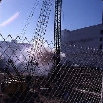 View of the construction for the Liberty House Department Store in the Downtown Plaza on K Street also known as the K Street Mall