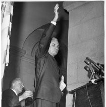 Senator Barry Goldwater (R - AZ), campaigning for Republican nomination for president