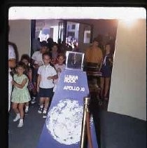 A lunar rock display