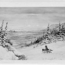Photographs of Sketches of Western Pioneer Trail scenes