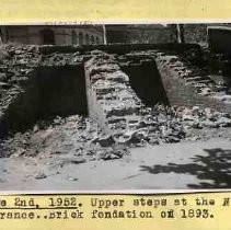 Dismanatled stone stairs in Capitol Park