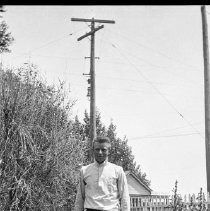 Man standing standing in a garden