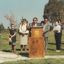 Walerga Park Plaque Dedication: Toko Fujii Speaks at Podium