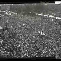 Crowd of people near 2nd Street