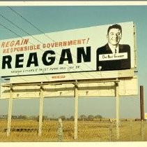 Billboard for Reagan Campaign