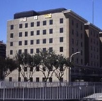 View of the Traveler's Hotel during reconstruction