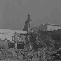Demoliton of building next to Roos Brothers store
