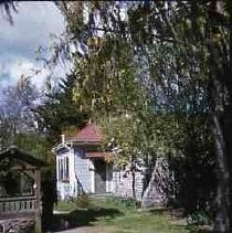 Slides of California Historical Sites. Al Sondae at home, Kenwood, Sonoma County, Calif. April 2, 1955