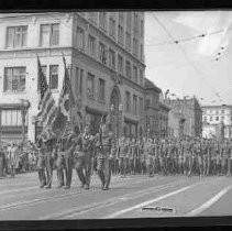 A parade at 10th and J Streets