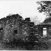 View of rock building ruins at Campo Seco in Calaveras County