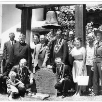 Group of Native Sons of the Golden West at the dedication of the Mission San Francisco Solano, Landmark #3 in Sonoma, County