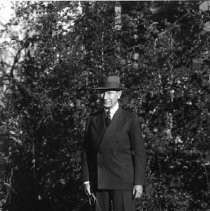 Unknown Man & Dog Portrait