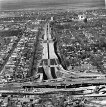 Looking Wet Over New Interchange and W-X Freeway in Sacramento