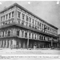 Dawson House at 4th and J Streets, Odd Fellows Hall, a bank and other businesses