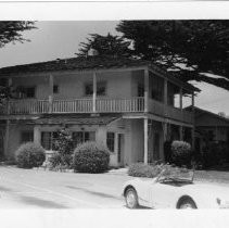 View of the "Casa Vasques, Monterey's colorful bandit", California State Landmark #351, Monterey County