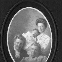 Portrait of four generations: Victoria Klees, Emma Gould, Alice Wheeler and Genevieve Cline