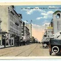 K Street west from 11th Street, Sacramento, California