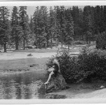 Swimmer Beside a River