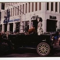 View of the parade in Sacramento to celebrate the completion of the California State Capitol restoration project