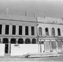 Street scene in Old Sacramento during redevelopment