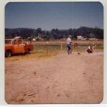 Photographs of landscape of Bolinas Bay. "V. Aubrey Neasham and county parks men, Bolinas Lagoon, 8-21-74."