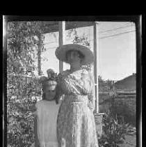 Two women and flowers