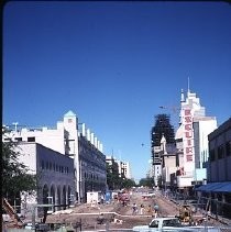 View looking west along the K Street Mall from 13th Street. The Esquire Theater is on the right