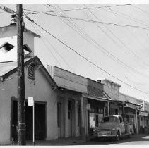 View of Mokelumne Hill's older section of town. It is across the street from the Hotel Leger and is typical of the older section