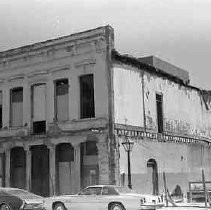 Street scene in Old Sacramento during redevelopment