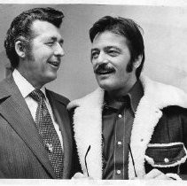 Robert Goulet, actor and singer, shown with State Senator Lawrence Walsh