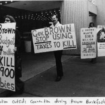 A pro-life, anti-abortion demonstration outside the Sacramento Convention Center