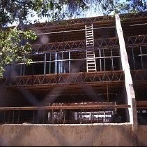 View showing the construction of the Riverfront Plaza Condominiums at 200 P Street between P and Q Streets