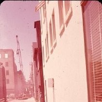 Views of redevelopment sites showing the demolition of blocks # 234, 235 and # 286, 287 which is 3rd and 4th Streets between J and K Streets