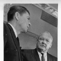 William F. Knowland, publisher of Oakland Tribute, U.S. Senator from California, Republican Party leader, with Governor Ronald Reagan