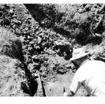 Drake's Bay. "J. Hussey in excavation at Drake's possible landing, Drakes ."